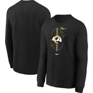 Los angeles rams nike toddler icon long sleeve t shirt Black