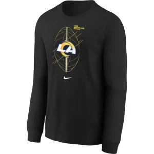 Los angeles rams nike toddler icon long sleeve t shirt Black 3T
