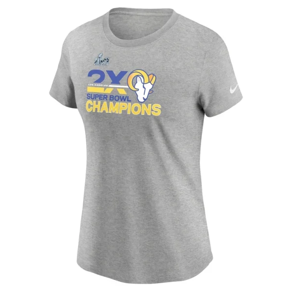 Los angeles rams nike womens 2 time super bowl champions t shirt Heathered gray M