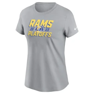 Los angeles rams nike womens 2023 nfl playoffs iconic t shirt Gray M