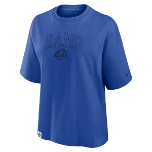 Los angeles rams nike womens arch boxy t shirt Royal M