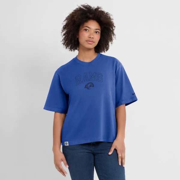 Los angeles rams nike womens arch boxy t shirt Royal XL