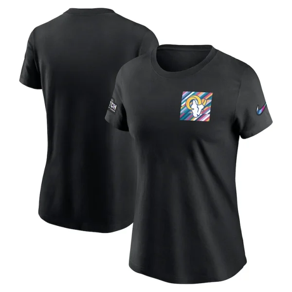 Los angeles rams nike womens crucial catch sideline tri blend t shirt Black