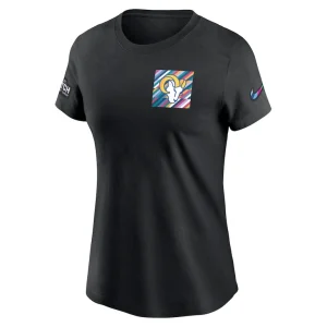 Los angeles rams nike womens crucial catch sideline tri blend t shirt Black S