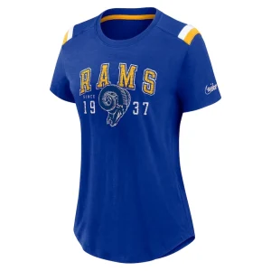 Los angeles rams nike womens historic slub fashion t shirt Heather royal S