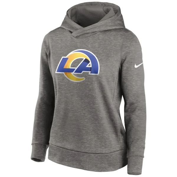 Los angeles rams nike womens lightweight performance hooded top Heather charcoal S