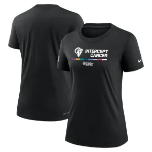 Los angeles rams nike womens nfl crucial catch performance t shirt Black