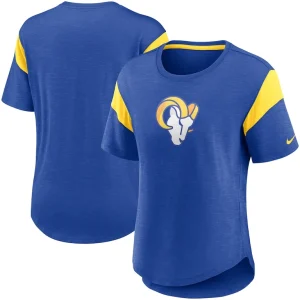 Los angeles rams nike womens primary logo fashion top Heather royal