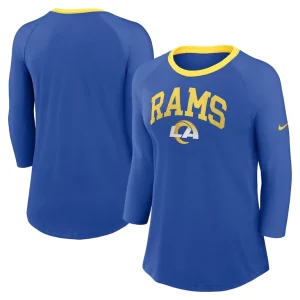 Los angeles rams nike womens raglan 34 sleeve t shirt Royal