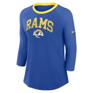 Los angeles rams nike womens raglan 34 sleeve t shirt Royal S