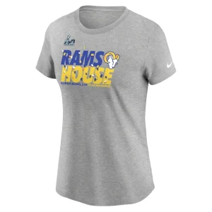 Los angeles rams nike womens super bowl lvi champions confetti t shirt Heathered gray M