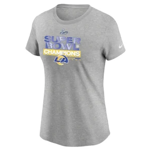 Los angeles rams nike womens super bowl lvi champions locker room trophy collection t shirt Heathered gray M