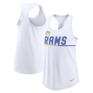 Los angeles rams nike womens team name city tri blend racerback tank top White