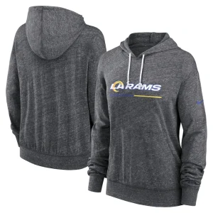 Los angeles rams nike womens team spirit gym vintage lightweight hoodie top Heather charcoal