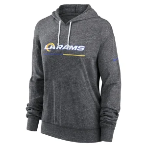 Los angeles rams nike womens team spirit gym vintage lightweight hoodie top Heather charcoal S