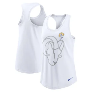Los angeles rams nike womens tri blend scoop neck racerback tank top White