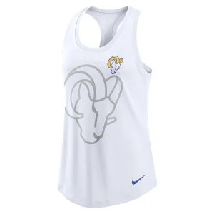 Los angeles rams nike womens tri blend scoop neck racerback tank top White S