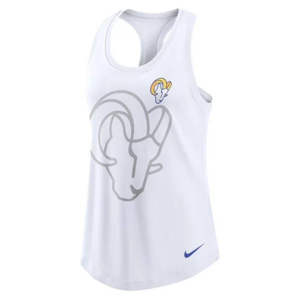 Los angeles rams nike womens tri blend scoop neck racerback tank top White S