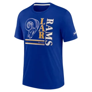Los angeles rams nike wordmark logo tri blend t shirt Royal M