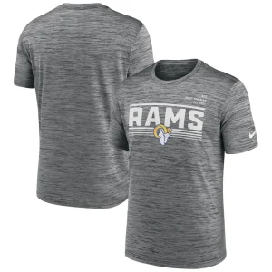 Los angeles rams nike yardline velocity performance t shirt Gray