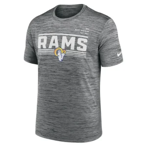 Los angeles rams nike yardline velocity performance t shirt Gray M