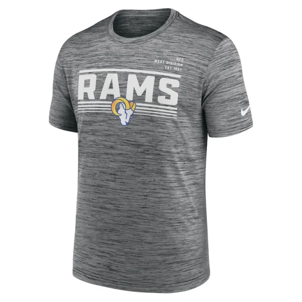 Los angeles rams nike yardline velocity performance t shirt Gray M