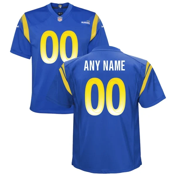 Los angeles rams nike youth custom game jersey Royal