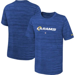 Los angeles rams nike youth sideline velocity performance t shirt Royal