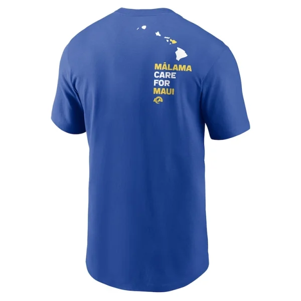 Los angeles rams x maui relief nike t shirt Royal L