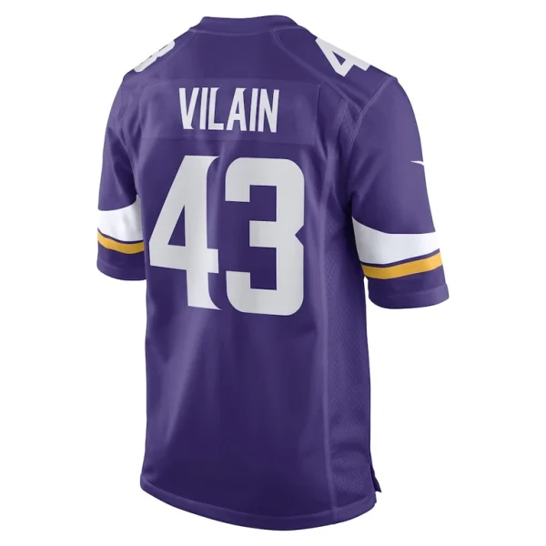 Luiji vilain minnesota vikings nike game player jersey Purple L
