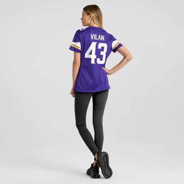 Luiji vilain minnesota vikings nike womens game player jersey Purple 2XL