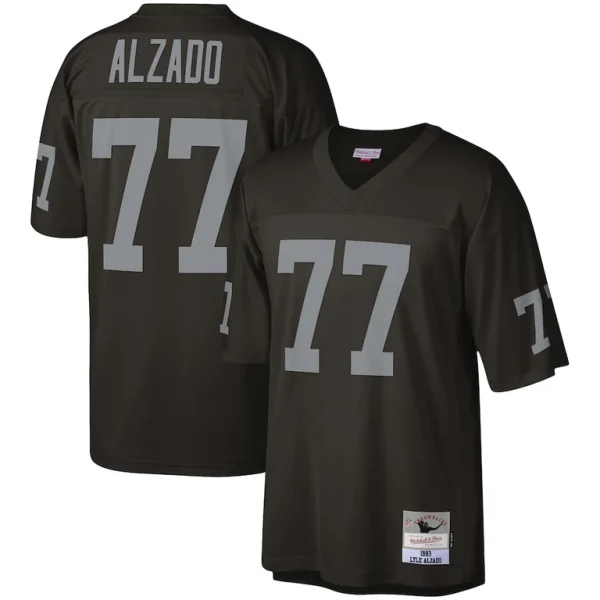 Lyle alzado las vegas raiders mitchell ness legacy replica jersey Black