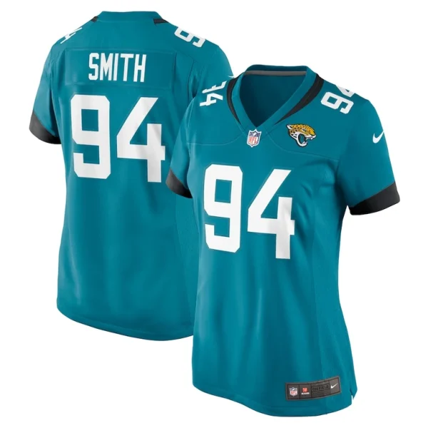 Maason smith jacksonville jaguars nike womens game jersey Teal