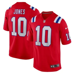 Mac jones new england patriots nike alternate game jersey Red