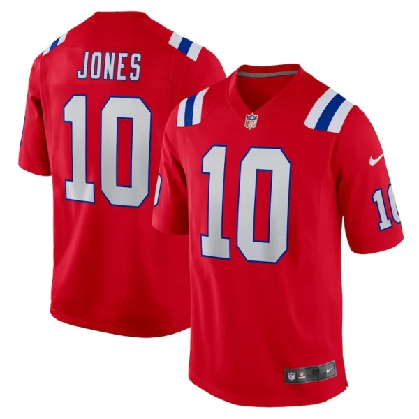 Mac jones new england patriots nike alternate game jersey Red