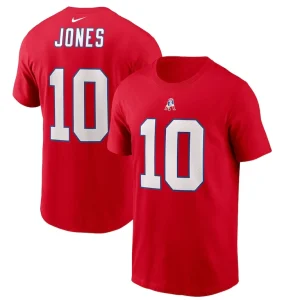 Mac jones new england patriots nike alternate player name number t shirt Red