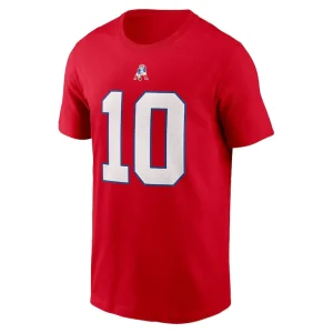 Mac jones new england patriots nike alternate player name number t shirt Red M