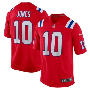 Mac jones new england patriots nike game jersey Red