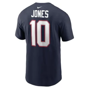 Mac jones new england patriots nike player name number t shirt Navy L