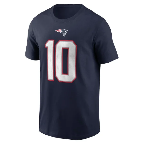 Mac jones new england patriots nike player name number t shirt Navy M