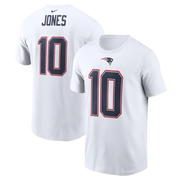 Mac jones new england patriots nike player name number t shirt White