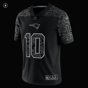 Mac jones new england patriots nike rflctv limited jersey Black XL