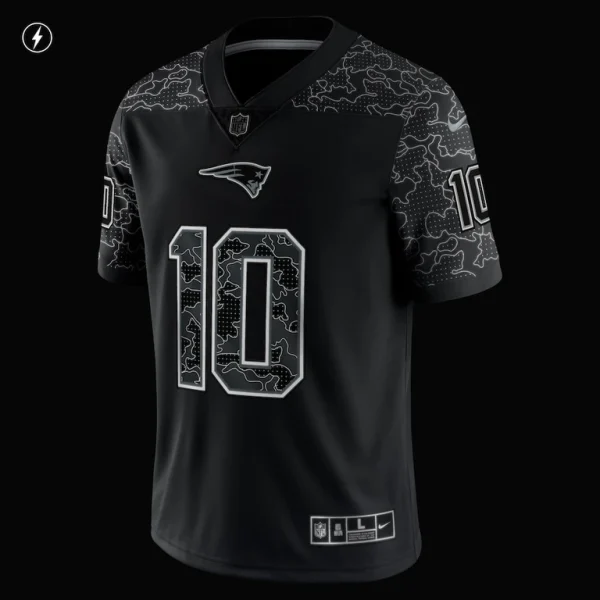 Mac jones new england patriots nike rflctv limited jersey Black XL