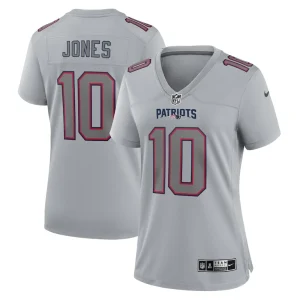 Mac jones new england patriots nike womens atmosphere fashion game jersey Gray
