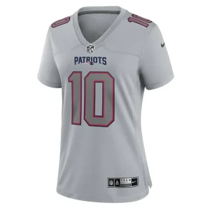 Mac jones new england patriots nike womens atmosphere fashion game jersey Gray M
