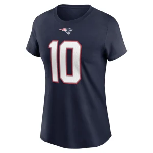 Mac jones new england patriots nike womens player name number t shirt Navy M