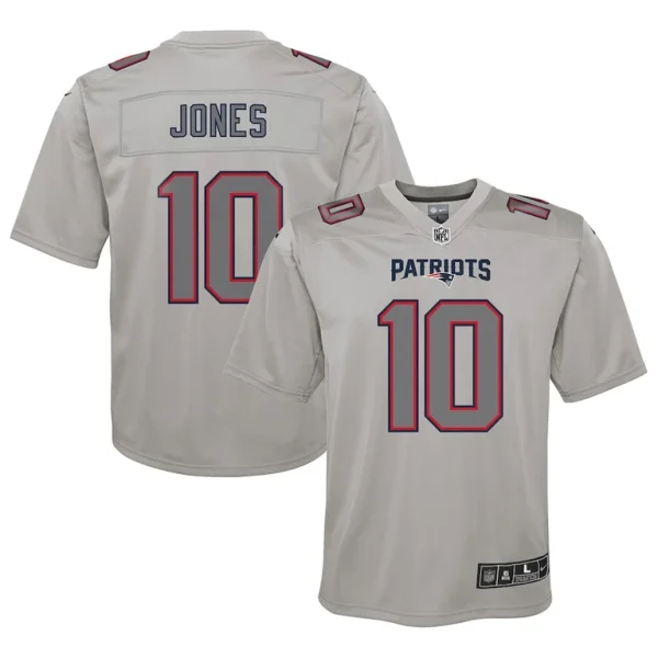Mac jones new england patriots nike youth atmosphere fashion game jersey Gray