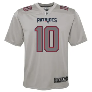 Mac jones new england patriots nike youth atmosphere fashion game jersey Gray Yth M