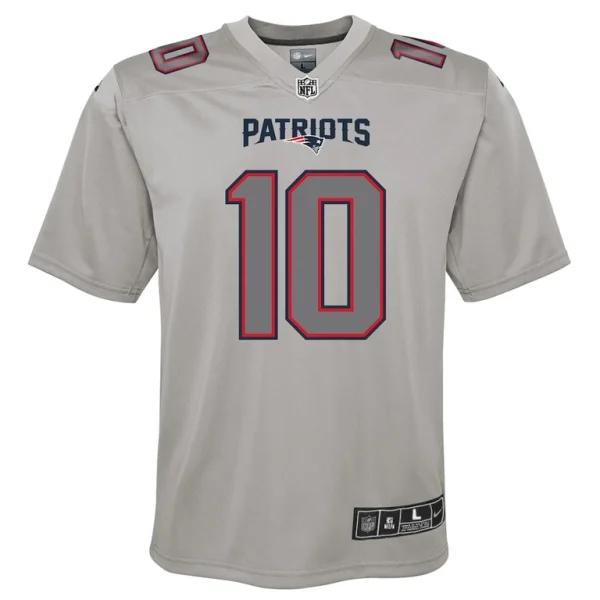 Mac jones new england patriots nike youth atmosphere fashion game jersey Gray Yth M