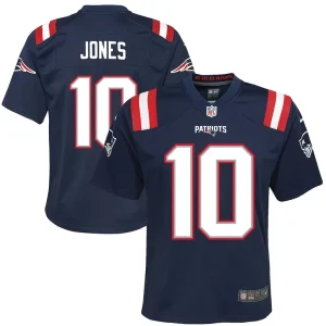 Mac jones new england patriots nike youth game jersey Navy